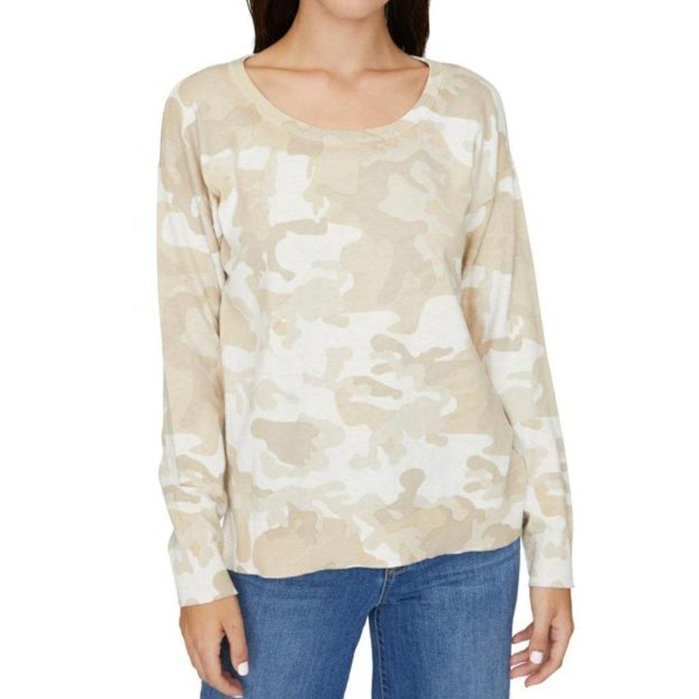 Sanctuary Camo-Print Sweater size Medium in Ivory - NEW